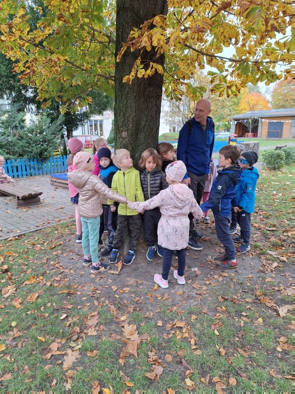 Najwspanialsze drzewo - Miś Uszatek w naszym ogrodzie przedszkolnym