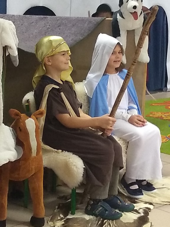 Michasia jako Maryja i Felek jako Józef